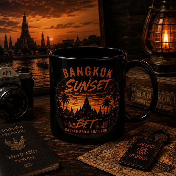 Bangkok Sunset Black Mug